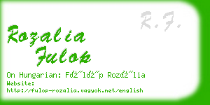 rozalia fulop business card