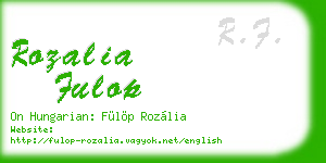 rozalia fulop business card